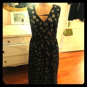 Dressy metallic maxi- holiday appropriate!